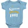 queens are born in 1991 Baby Onesie