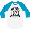 Premium Vintage Since 1973 Limited Edition Original Parts 3/4 Sleeve Shirt