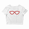 kacamata red Crop Top