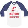 american by birth redhead by the grace of god 3/4 Sleeve Shirt