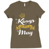 kings are born in may Ladies Fitted T-Shirt