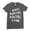 anti social social club White logo Ladies Fitted T-Shirt