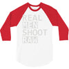 real men shoot raw 3/4 Sleeve Shirt