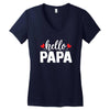 Hello Papa Women's V-Neck T-Shirt