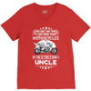 Motorcycles Uncle V-Neck Tee