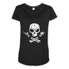 rock skull Maternity Scoop Neck T-shirt