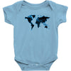 World Map Design Baby Bodysuit
