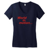 world in motion england italia 90 world cup football retro Women's V-Neck T-Shirt