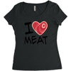i love meat Women's Triblend Scoop T-shirt