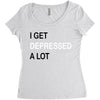 i get deppresed a lot Women's Triblend Scoop T-shirt