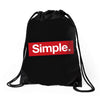 simple red Drawstring Bags