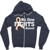 No 0ne Fights Alone Zipper Hoodie