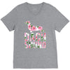 dachshund floral V-Neck Tee