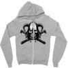 viking skull Zipper Hoodie