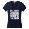 alcohol is a solution funny t shirt geek science alcohol shirt party b Women's V-Neck T-Shirt
