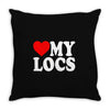 love my locs Throw Pillow