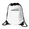 evolution of espionage Drawstring Bags