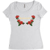 badassy with roses Women's Triblend Scoop T-shirt