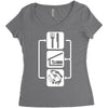 v2 eat sleep fish Women's Triblend Scoop T-shirt