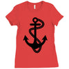 anchor sailor t shirt fashion cross top tee nautical tshirt retro tatt Ladies Fitted T-Shirt