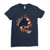 American Flag Q Fire Ladies Fitted T-Shirt