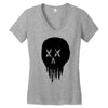 trickle skull Women's V-Neck T-Shirt