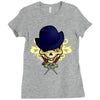 thug skull. Ladies Fitted T-Shirt