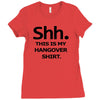 shh my hangover t shirt funny beer college drunk s 3xl Ladies Fitted T-Shirt