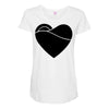 black heart Maternity Scoop Neck T-shirt