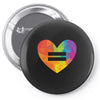 Rainbow Equality Heart Pin-back button