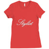 stylist rhinestone Ladies Fitted T-Shirt