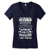 I Am An October Women Women's V-Neck T-Shirt