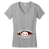 May Peeking Out Asian Baby Boy Women's V-Neck T-Shirt
