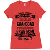 Super Cool Granddad Of A Freaking Awesome Grandson Ladies Fitted T-Shirt
