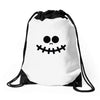 pumpkin funny face Drawstring Bags