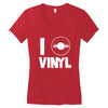 i love vinyl Women's V-Neck T-Shirt
