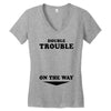 Double Trouble On The Way Women's V-Neck T-Shirt