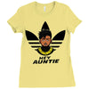 hey auntie killmonger Ladies Fitted T-Shirt