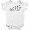evolution of a guitarist Baby Onesie