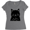 black cat (2) Women's Triblend Scoop T-shirt