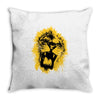 lion yellow Throw Pillow