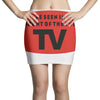 as seen in front of the the tv Mini Skirts