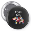 mama bear floral Pin-back button