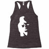 sax player lady face optical illusion Racerback Tank