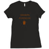 Grandpa Powered by coffee Ladies Fitted T-Shirt