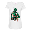 fawns meet kaiju Maternity Scoop Neck T-shirt