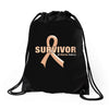 Survivor Of Uterine Cancer Drawstring Bags
