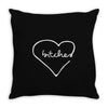 bitches heart Throw Pillow