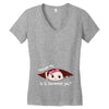 December Peeking Out Baby Girl Women's V-Neck T-Shirt