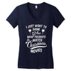 drink wine &amp; watch christmas movies Women's V-Neck T-Shirt